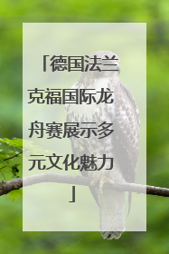 德国法兰克福国际龙舟赛展示多元文化魅力