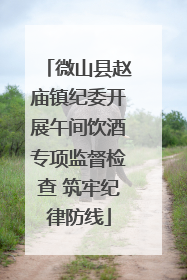 微山县赵庙镇纪委开展午间饮酒专项监督检查 筑牢纪律防线
