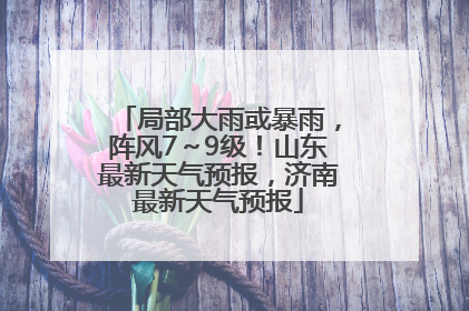 局部大雨或暴雨，阵风7～9级！山东最新天气预报，济南最新天气预报