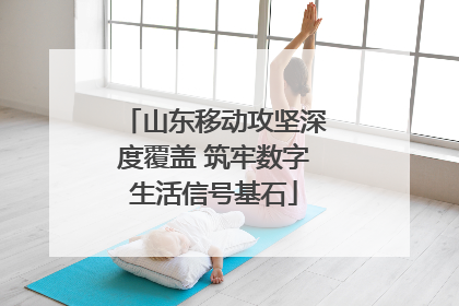 山东移动攻坚深度覆盖 筑牢数字生活信号基石