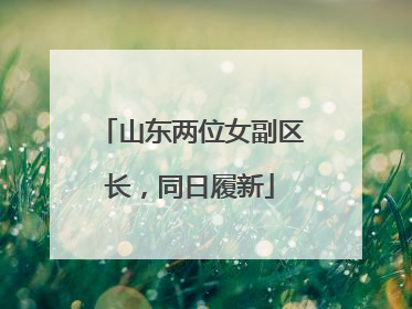 山东两位女副区长，同日履新