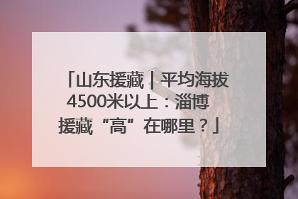 山东援藏｜平均海拔4500米以上：淄博援藏“高”在哪里？