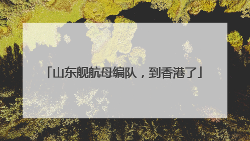 山东舰航母编队，到香港了