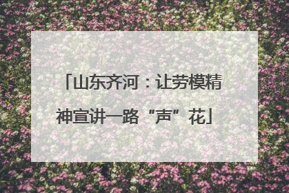 山东齐河：让劳模精神宣讲一路“声”花