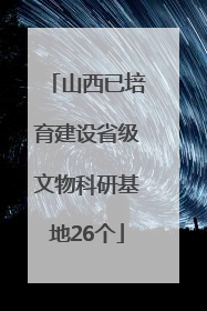 山西已培育建设省级文物科研基地26个