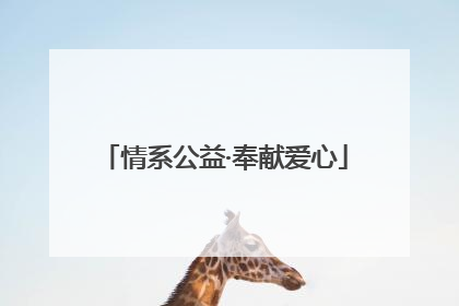 情系公益·奉献爱心