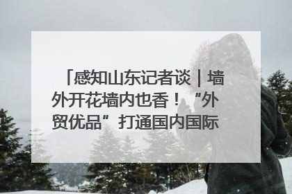 感知山东记者谈｜墙外开花墙内也香！“外贸优品”打通国内国际市场“旋转门”