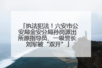 执法犯法！六安市公安局金安分局孙岗派出所原指导员、一级警长刘军被“双开”