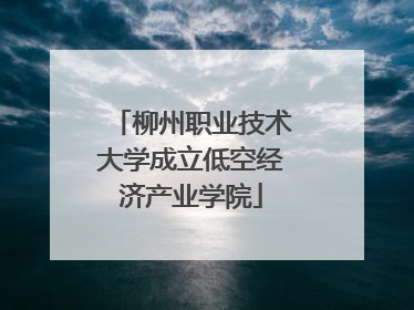 柳州职业技术大学成立低空经济产业学院