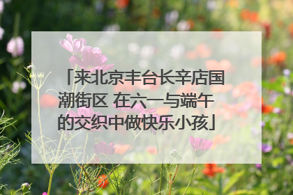 来北京丰台长辛店国潮街区 在六一与端午的交织中做快乐小孩