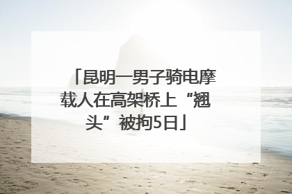 昆明一男子骑电摩载人在高架桥上“翘头”被拘5日