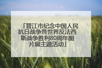 晋江市纪念中国人民抗日战争暨世界反法西斯战争胜利80周年图片展主题活动