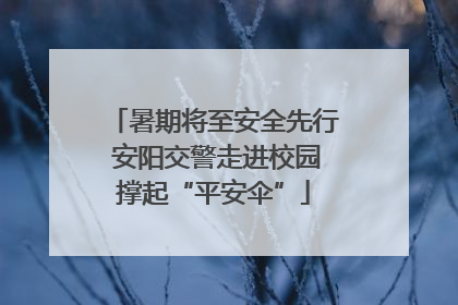 暑期将至安全先行 安阳交警走进校园撑起“平安伞”
