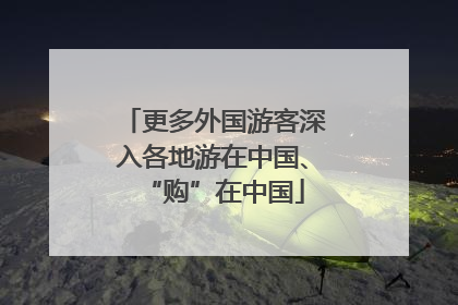 更多外国游客深入各地游在中国、“购”在中国