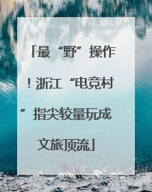 最“野”操作！浙江“电竞村”指尖较量玩成文旅顶流