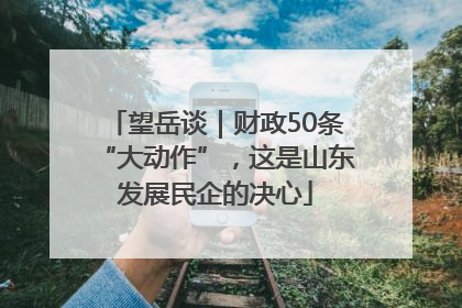 望岳谈｜财政50条“大动作”，这是山东发展民企的决心