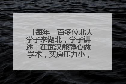每年一百多位北大学子来湖北，学子讲述：在武汉能静心做学术，买房压力小，创业成本低