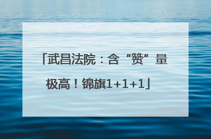 武昌法院：含“赞”量极高！锦旗1+1+1