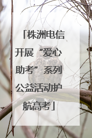 株洲电信开展“爱心助考”系列公益活动护航高考