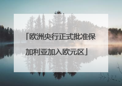 欧洲央行正式批准保加利亚加入欧元区