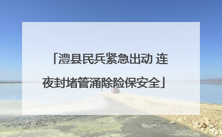澧县民兵紧急出动 连夜封堵管涌除险保安全