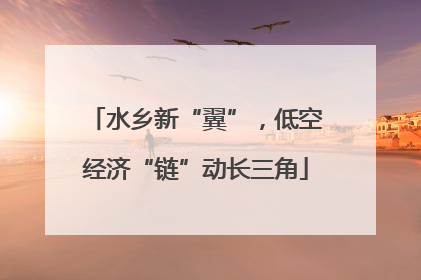 水乡新“翼”，低空经济“链”动长三角