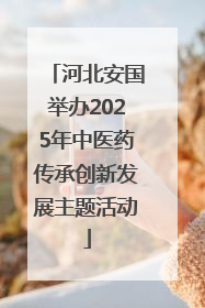 河北安国举办2025年中医药传承创新发展主题活动