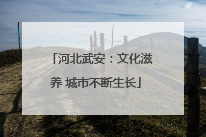 河北武安：文化滋养 城市不断生长