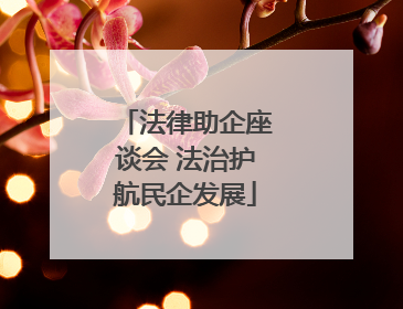 法律助企座谈会 法治护航民企发展