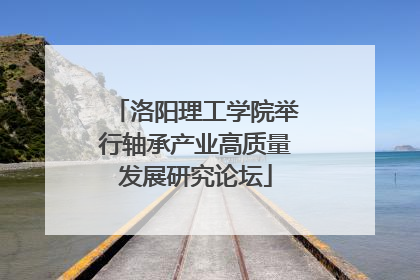 洛阳理工学院举行轴承产业高质量发展研究论坛