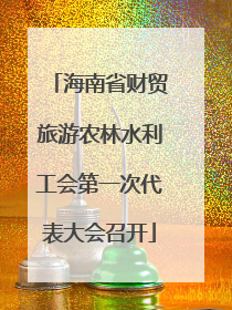海南省财贸旅游农林水利工会第一次代表大会召开