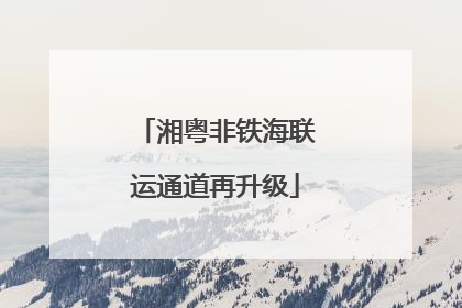 湘粤非铁海联运通道再升级