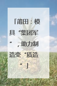 莆田：模具“集团军”，助力制造变“质造”