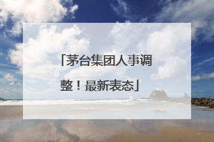 茅台集团人事调整！最新表态