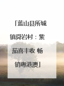 蓝山县所城镇舜岩村：紫茄喜丰收 畅销粤港澳