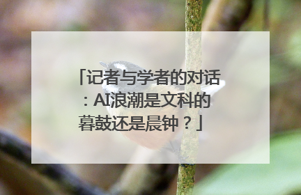 记者与学者的对话：AI浪潮是文科的暮鼓还是晨钟？