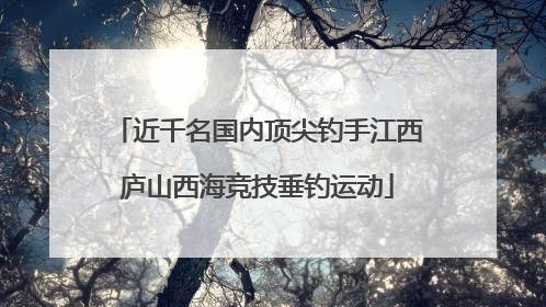 近千名国内顶尖钓手江西庐山西海竞技垂钓运动