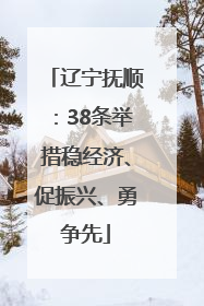 辽宁抚顺：38条举措稳经济、促振兴、勇争先