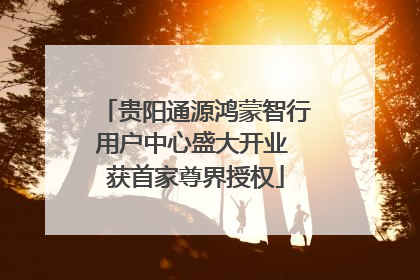 贵阳通源鸿蒙智行用户中心盛大开业 获首家尊界授权