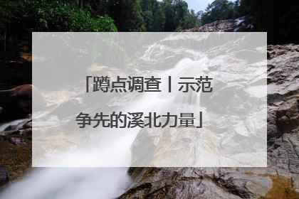 蹲点调查丨示范争先的溪北力量