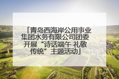 青岛西海岸公用事业集团水务有限公司团委开展“诗话端午 礼敬传统”主题活动