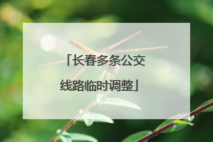 长春多条公交线路临时调整