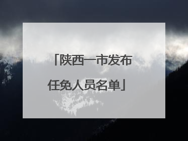 陕西一市发布任免人员名单
