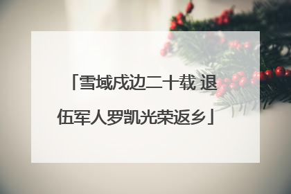雪域戍边二十载 退伍军人罗凯光荣返乡