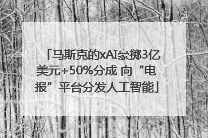 马斯克的xAI豪掷3亿美元+50%分成 向“电报”平台分发人工智能