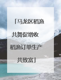 马龙区稻渔共舞促增收 稻渔订单生产共致富