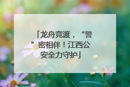 龙舟竞渡，“警”密相伴！江西公安全力守护