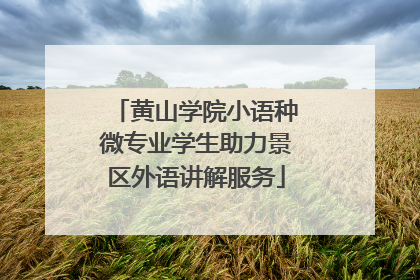 黄山学院小语种微专业学生助力景区外语讲解服务