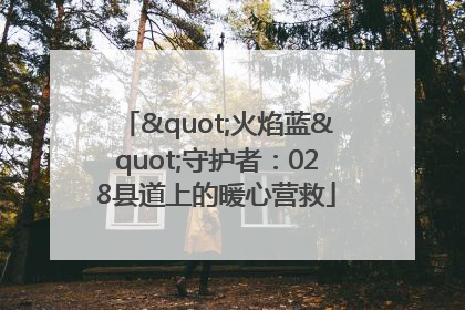 "火焰蓝"守护者：028县道上的暖心营救
