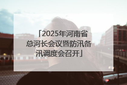 2025年河南省总河长会议暨防汛备汛调度会召开
